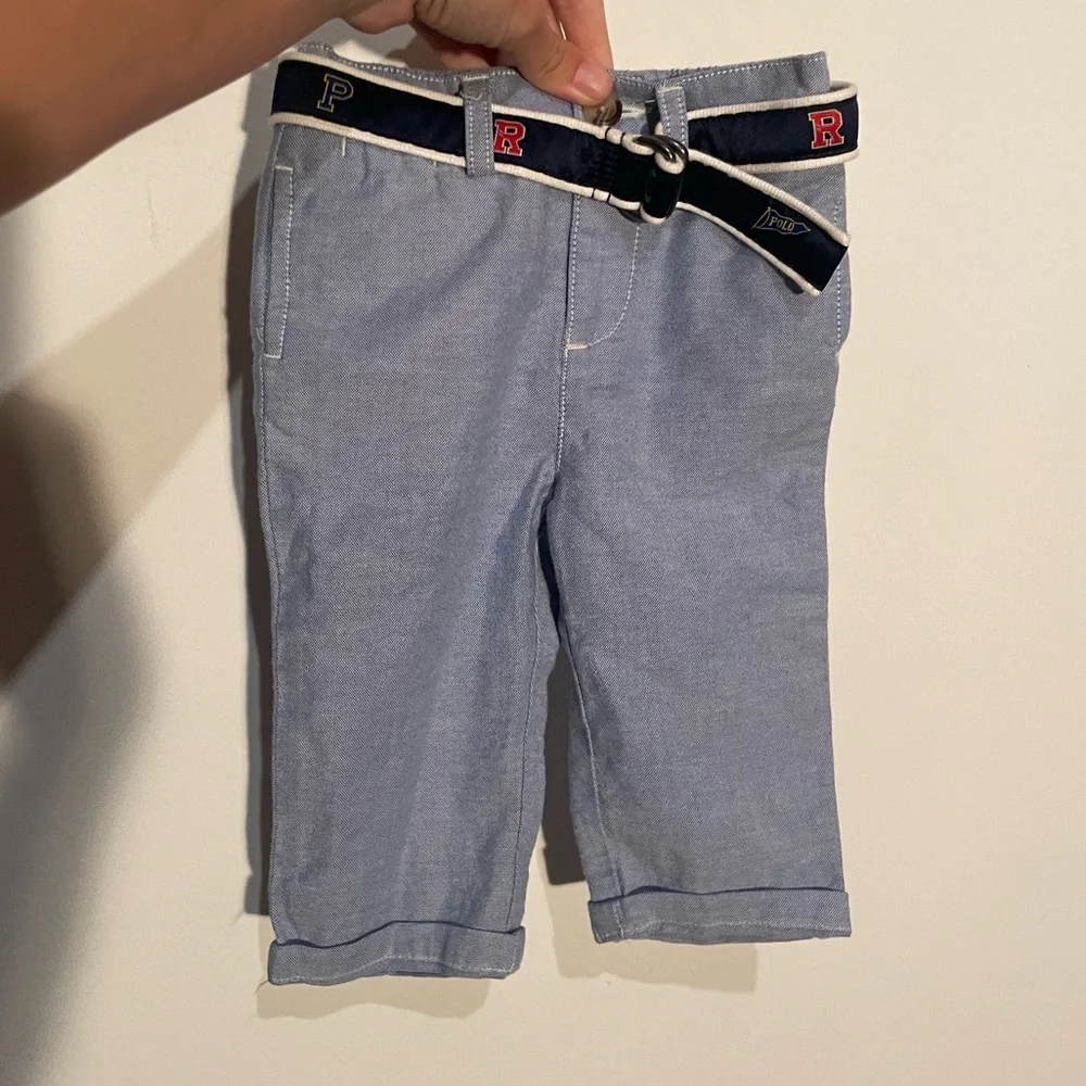 Ralph Lauren‎ Light Bluecotton blend Pants 9months with belt